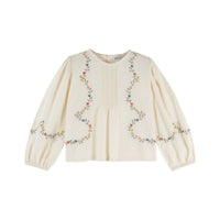 Emile et Ida Ecru Cross Stitch Blouse