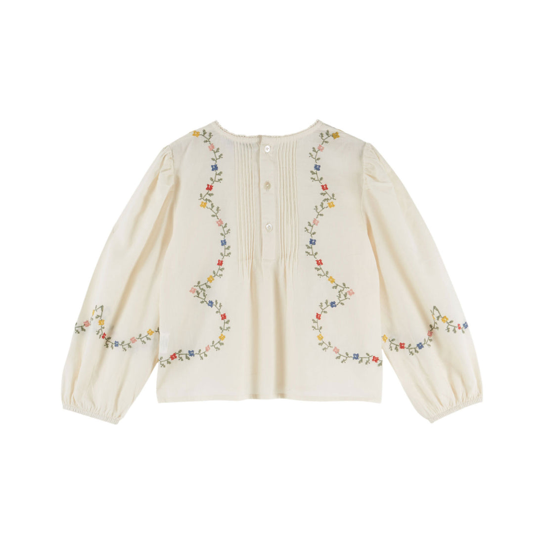 Emile et Ida Ecru Cross Stitch Blouse