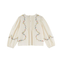 Emile et Ida Ecru Cross Stitch Blouse