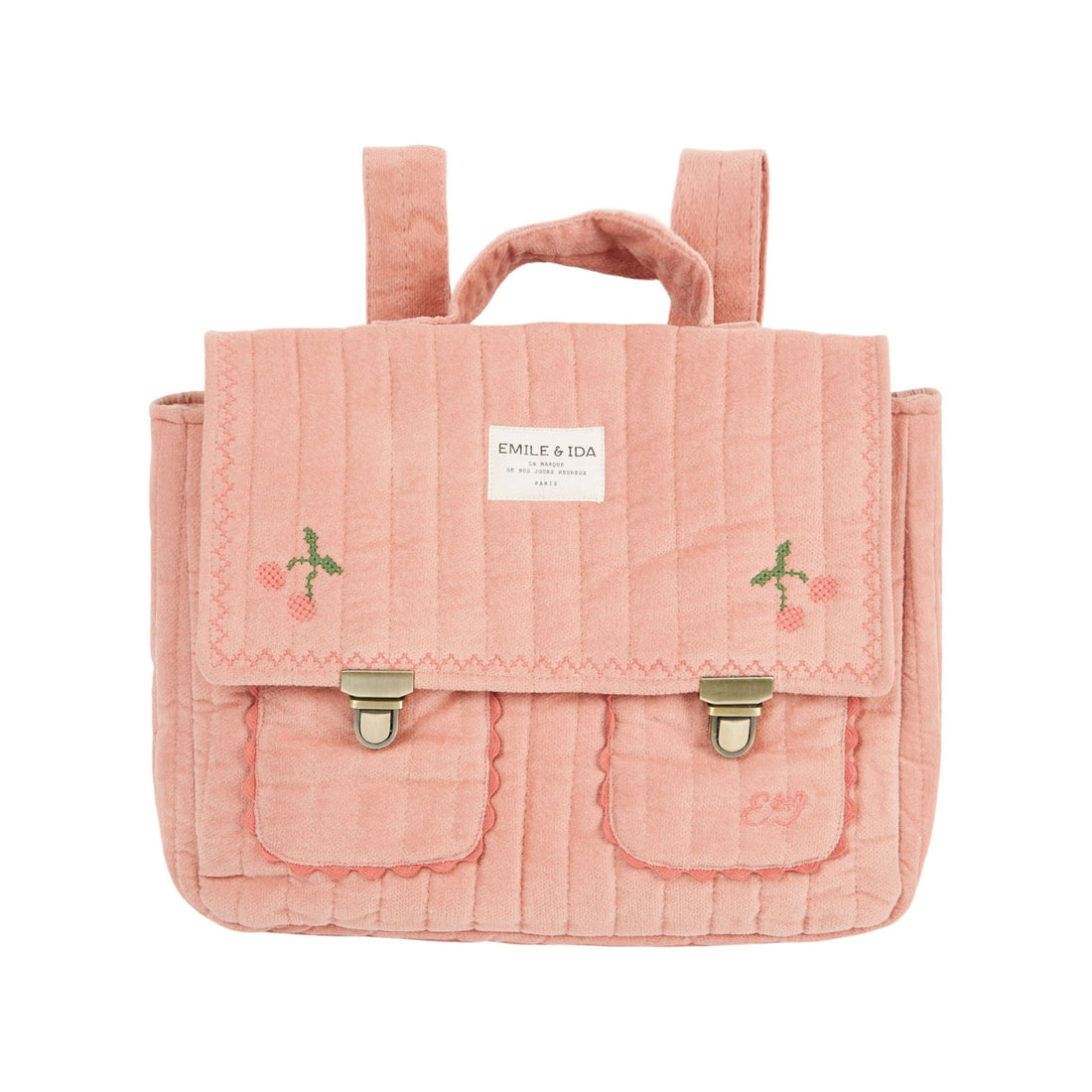 Emile et Ida Sakura Embroidered Schoolbag