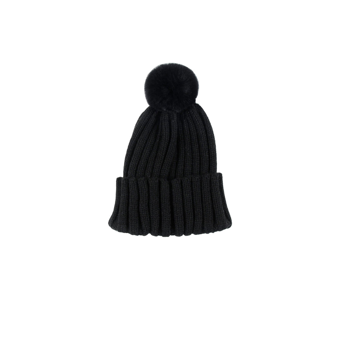 Loud Black Need Pompom Hat
