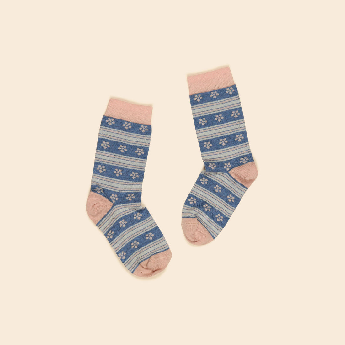 Apolina  Dried Rose/Lake Alpine Floral Ankle Sock