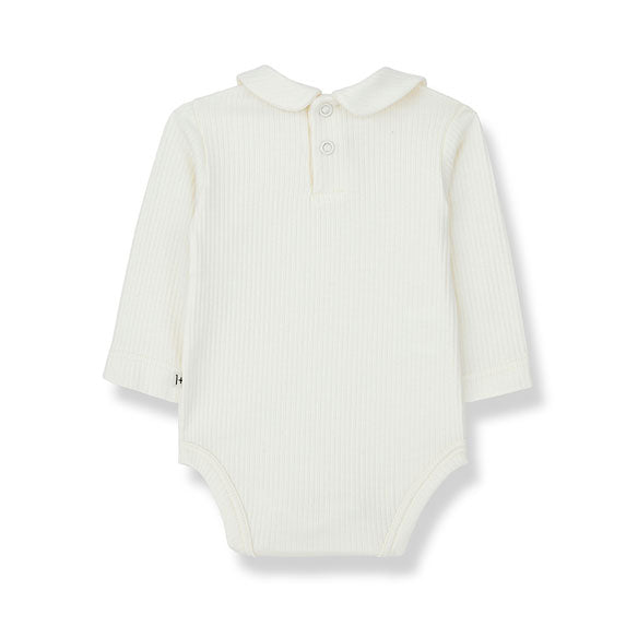 1+ in the Family Ecru Anette Collar Bodysuit
