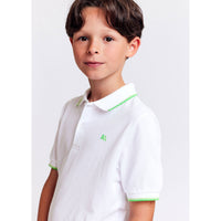 AO76 White Carter Logo Polo