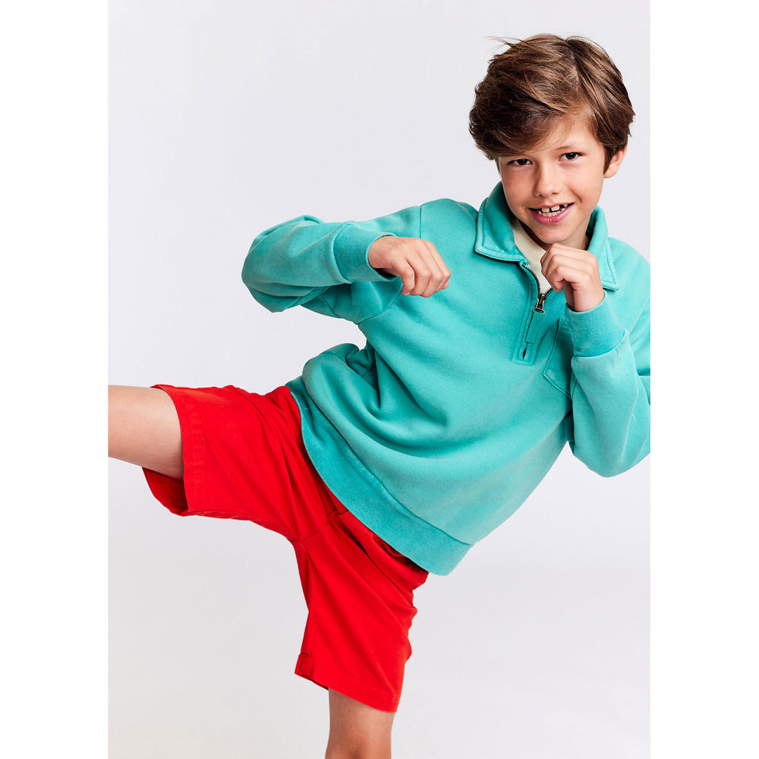 AO76 Turqoise Jack Polo Sweatshirt