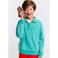 AO76 Turqoise Jack Polo Sweatshirt
