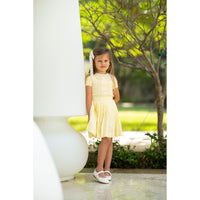 Coco Blanc Pale Yellow Pleated Skirt