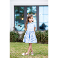 Coco Blanc Blue Linear Pocket Skirt
