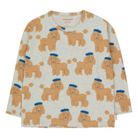 Tiny Cottons Light Grey Heather Tiny Poodle Tee
