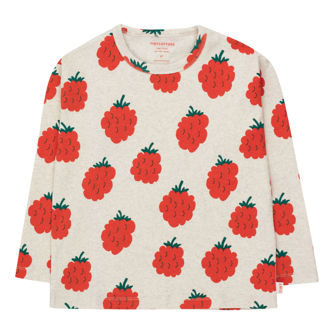 Tiny Cottons Light Cream Heather Rasberries Tee