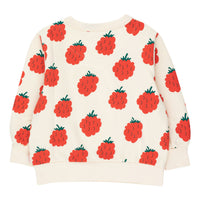 Tiny Cottons Light Cream Raspberries Sweatshirt