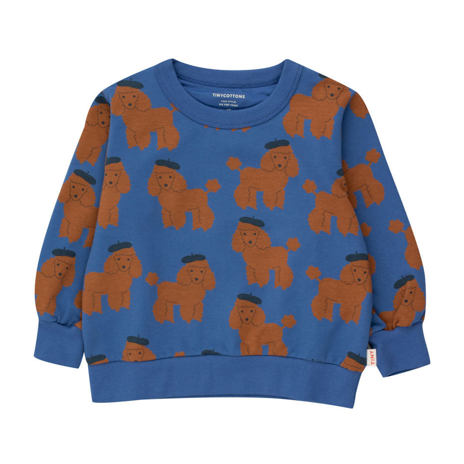 Tiny Cottons Cobalt Blue Tiny Poodle Sweatshirt
