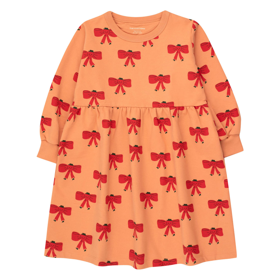 Tiny Cottons Light Rust Tiny Bow Dress