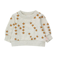 Tiny Cottons Light Grey Heather Tiny Stars Baby Sweatshirt