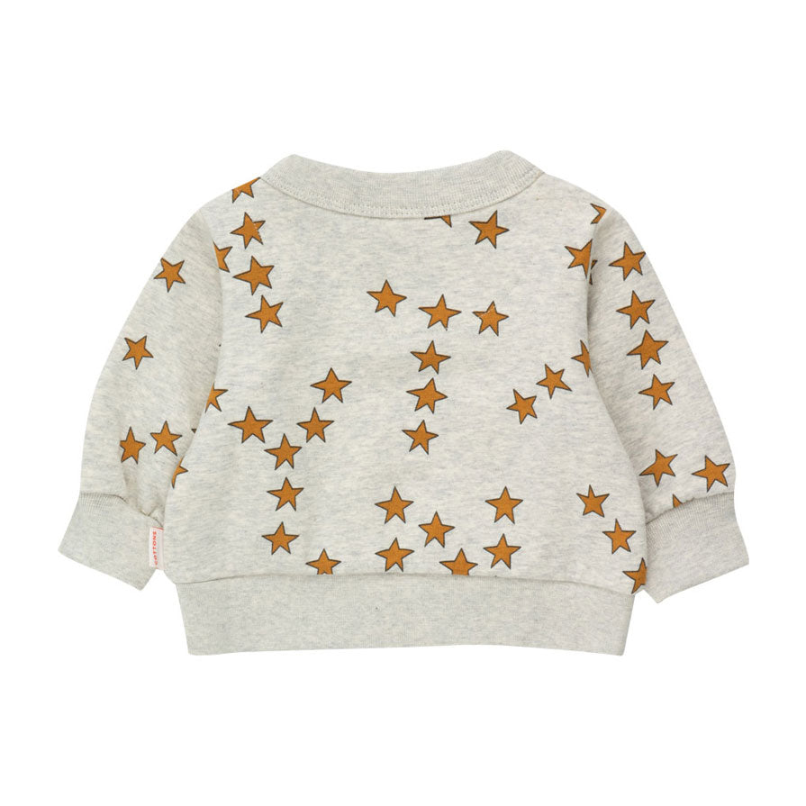 Tiny Cottons Light Grey Heather Tiny Stars Baby Sweatshirt