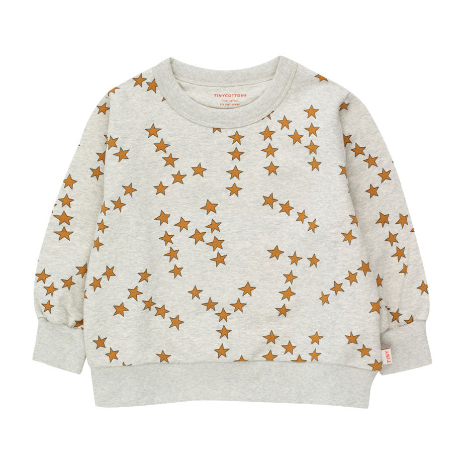 Tiny Cottons Light Grey Heather Tiny Stars Sweatshirt
