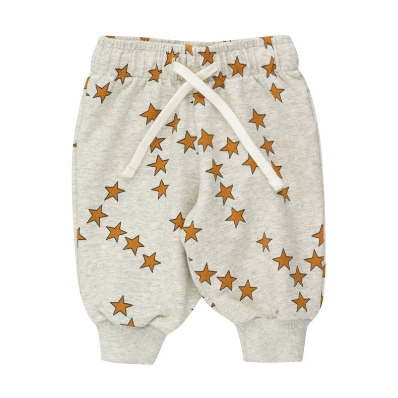 Tiny Cottons Light Grey Heather Tiny Stars Baby Sweatpant