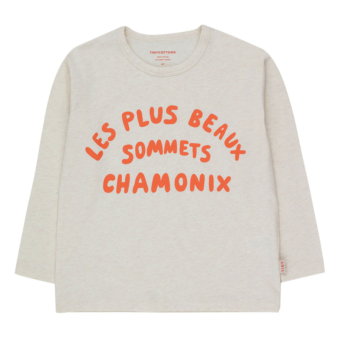 Tiny Cottons Light Cream Heather Sommets De Chamonix Tee