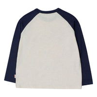 Tiny Cottons Light Cream Heather/Navy Book Club Tee