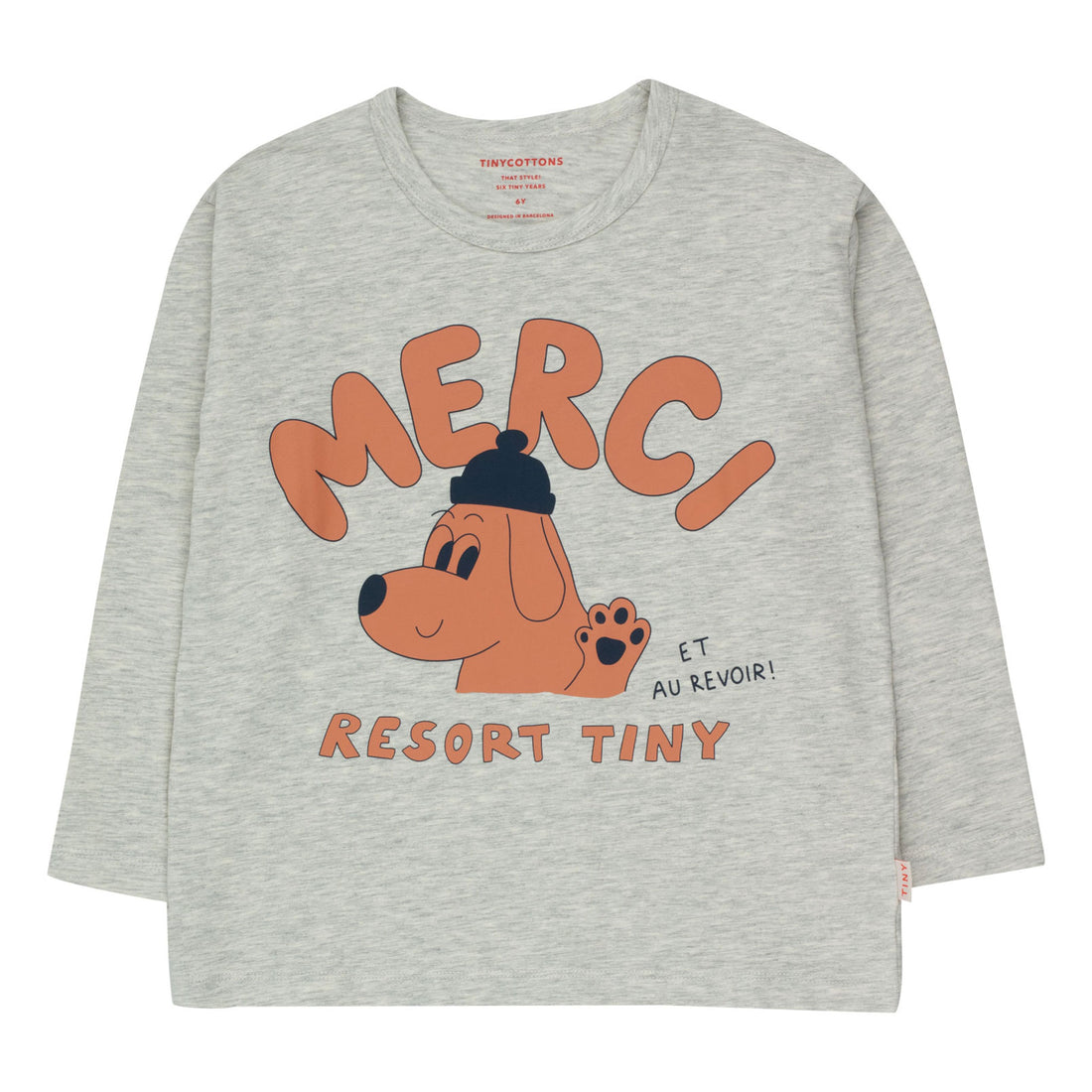 Tiny Cottons Light Grey Heather Merci Tee
