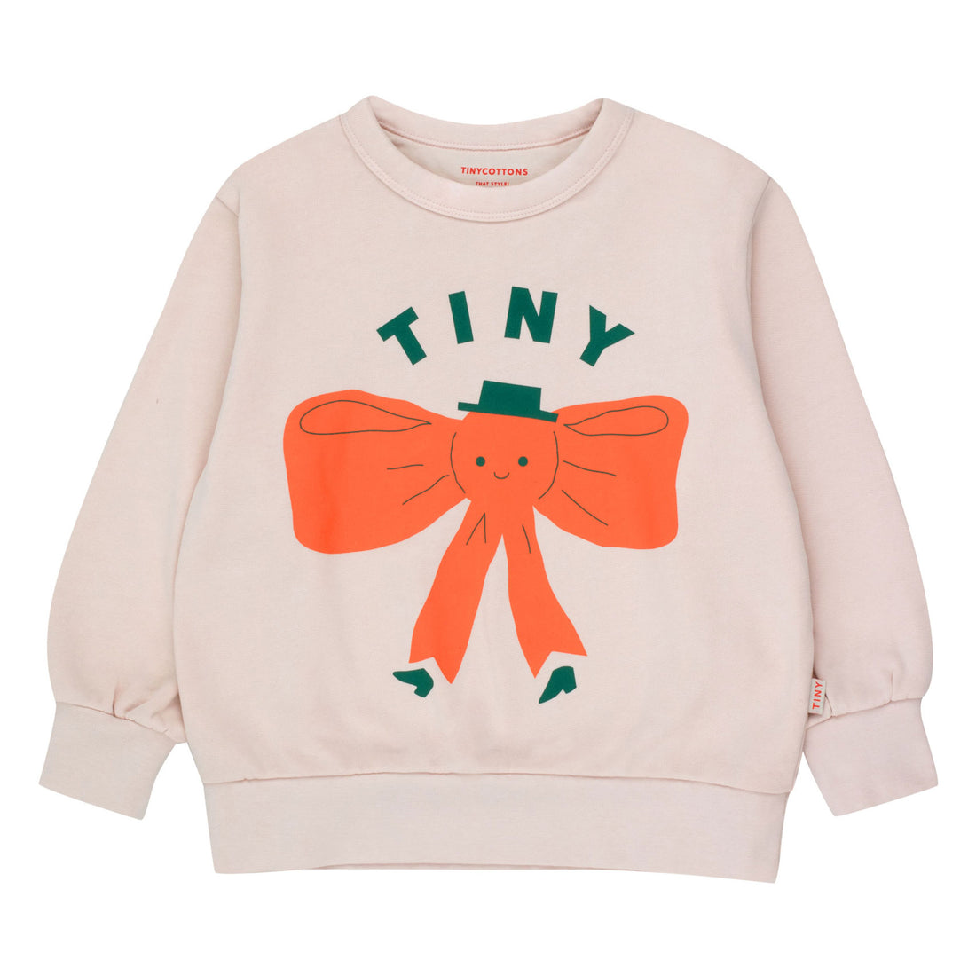 Tiny Cottons Soft Pink Tiny Bow Sweatshirt