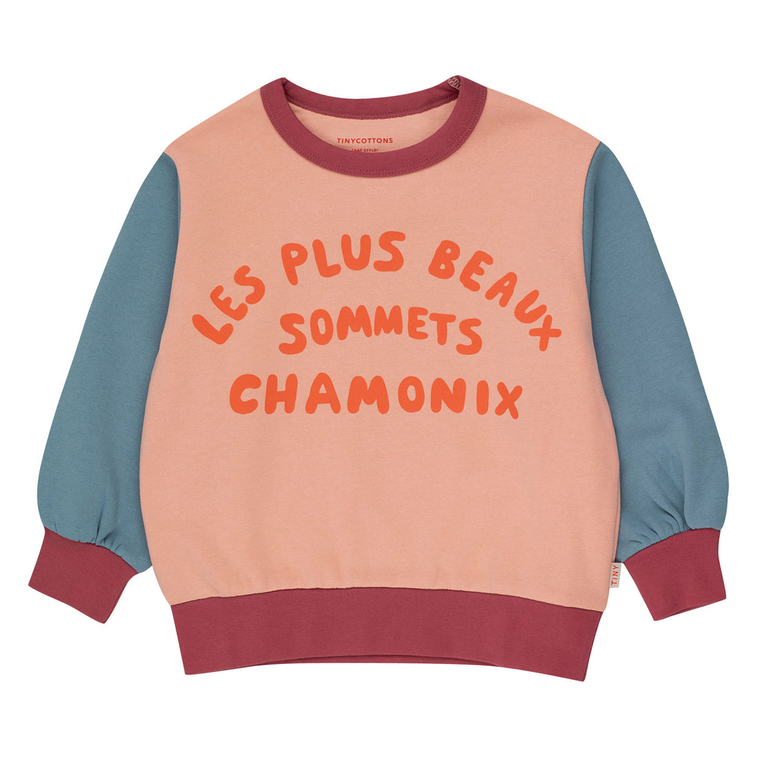 Tiny Cottons Peach/Milky Blue Sommets De Chamonix Sweatshirt