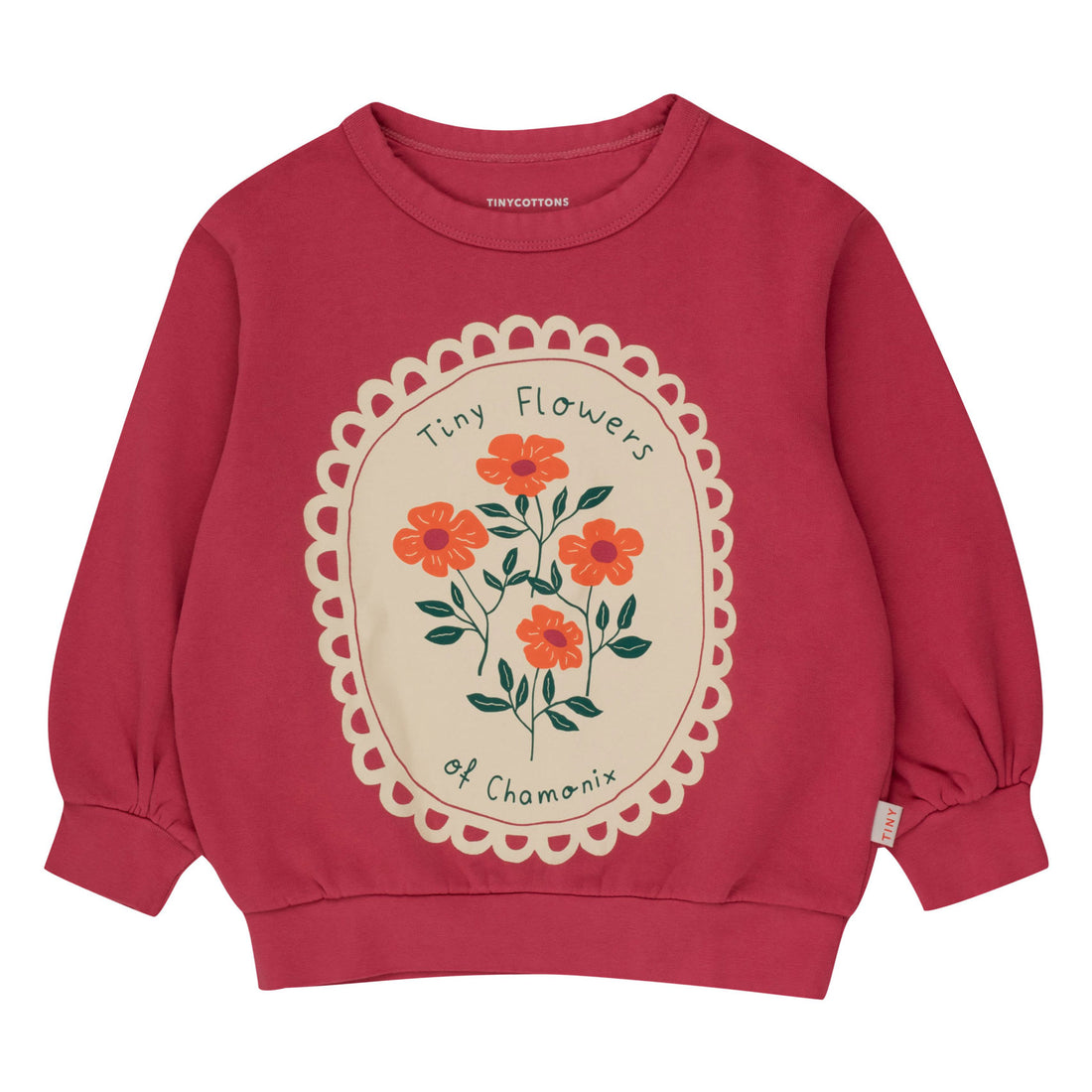 Tiny Cottons Berry Tiny Flowers Sweatshirt