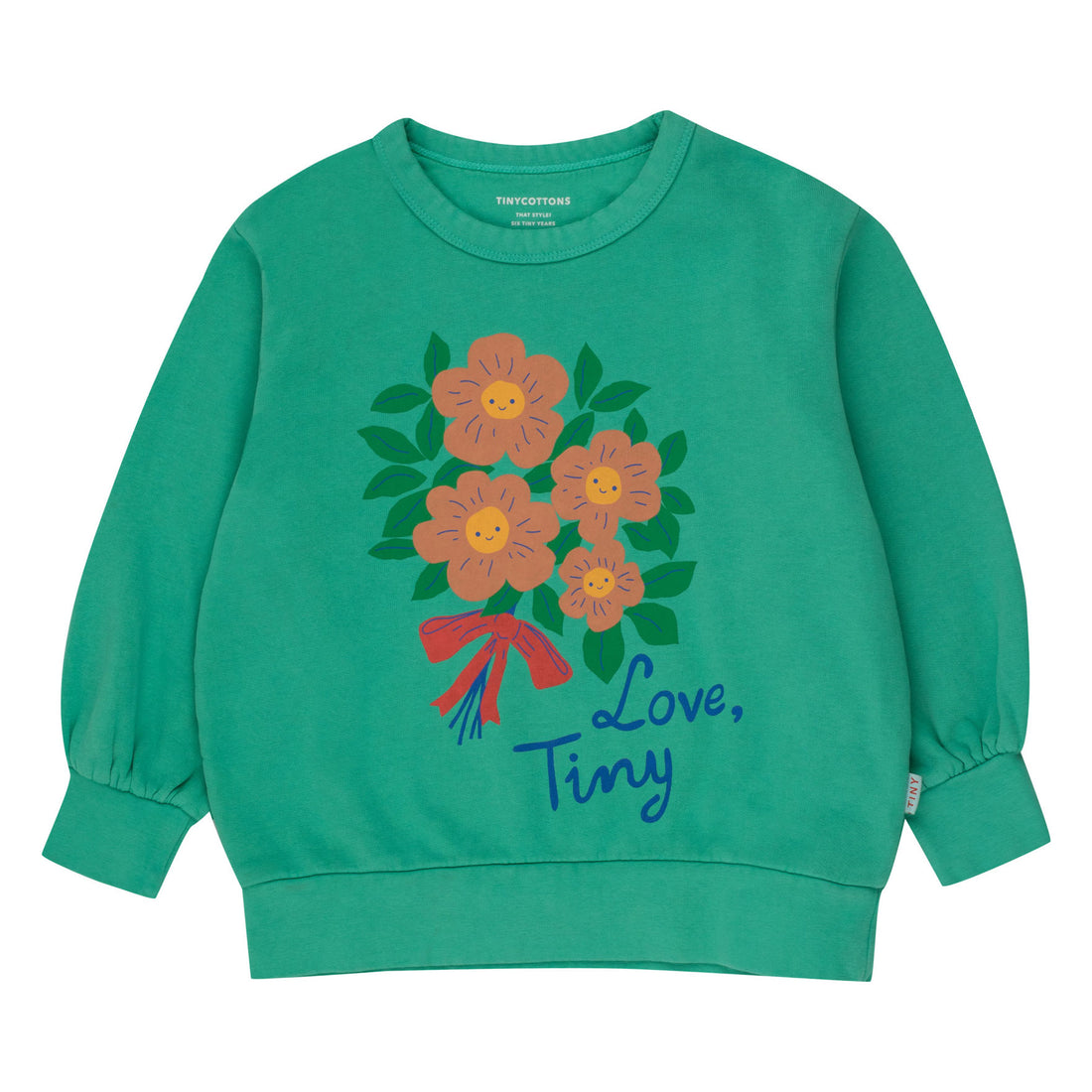Tiny Cottons Emerald Love Flowers Sweatshirt