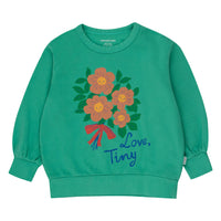 Tiny Cottons Emerald Love Flowers Sweatshirt