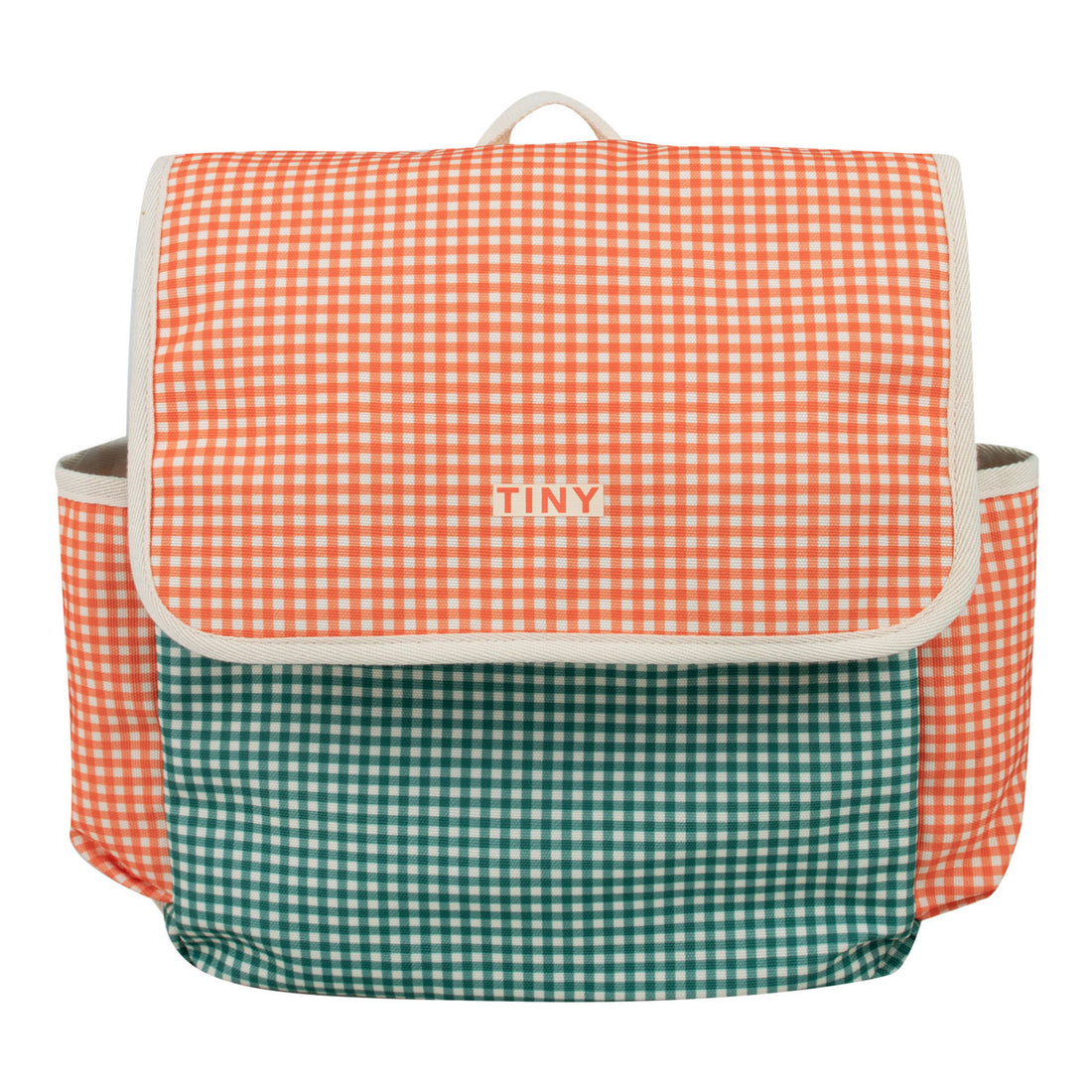 Tiny Cottons Summer Red/Dark Green Vichy Backpack