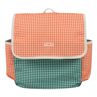 Tiny Cottons Summer Red/Dark Green Vichy Backpack