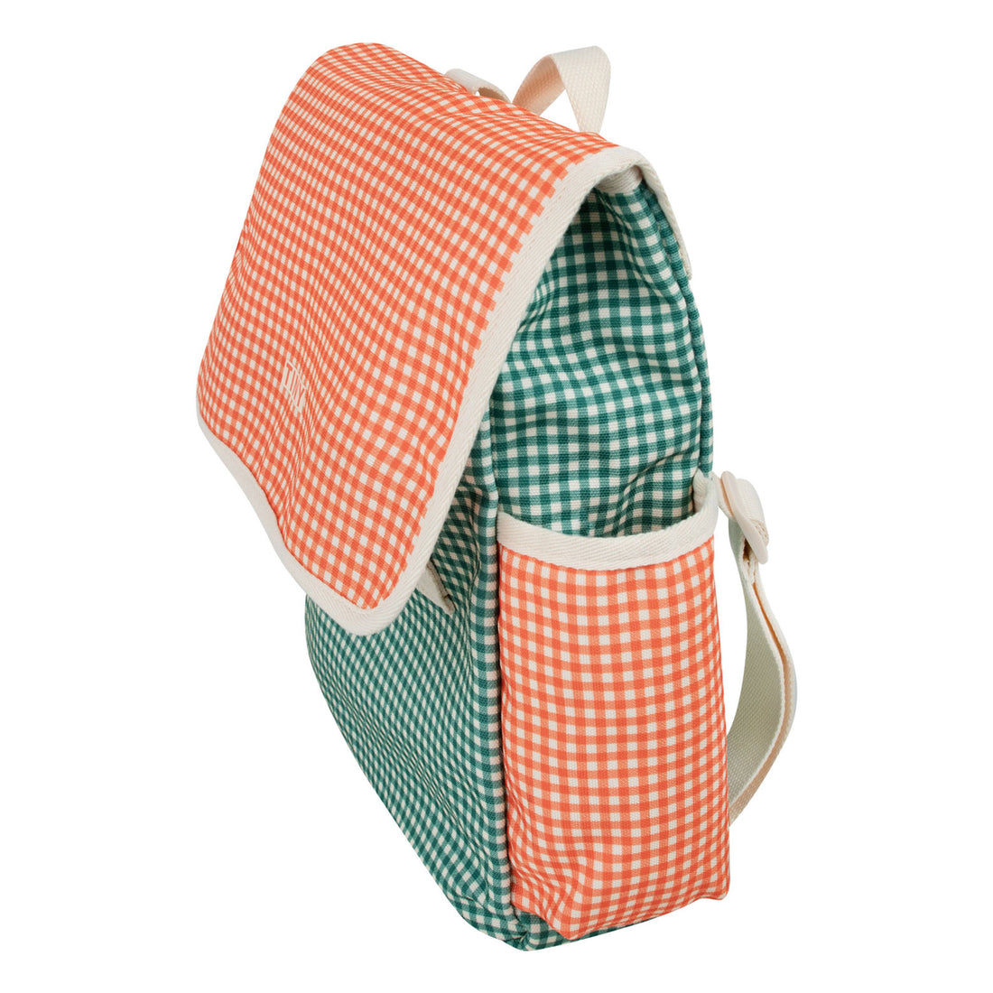 Tiny Cottons Summer Red/Dark Green Vichy Backpack