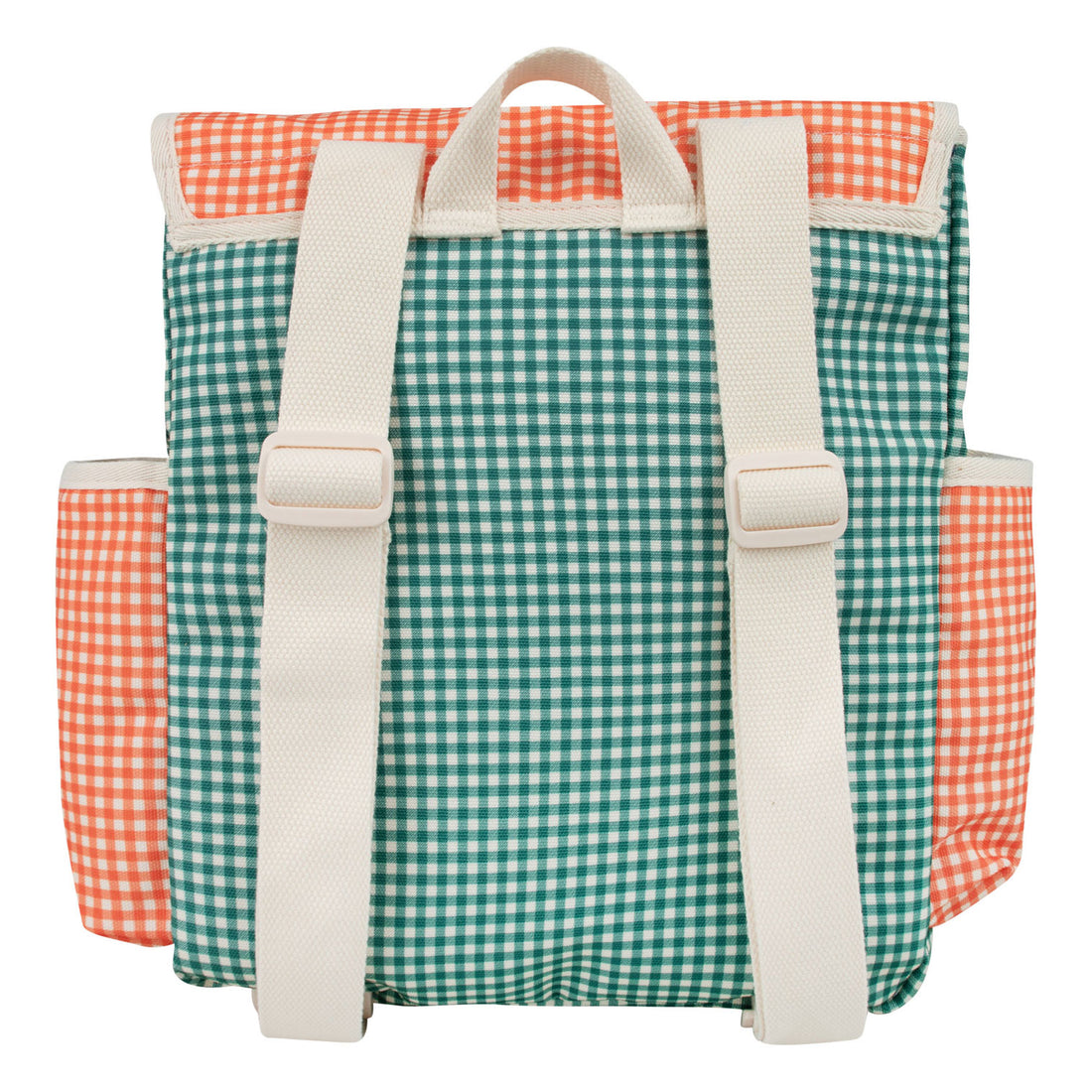 Tiny Cottons Summer Red/Dark Green Vichy Backpack