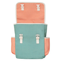 Tiny Cottons Summer Red/Dark Green Vichy Backpack