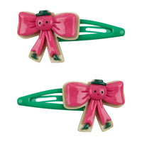 Tiny Cottons Dark Pink Tiny Bow Hair Clips Set