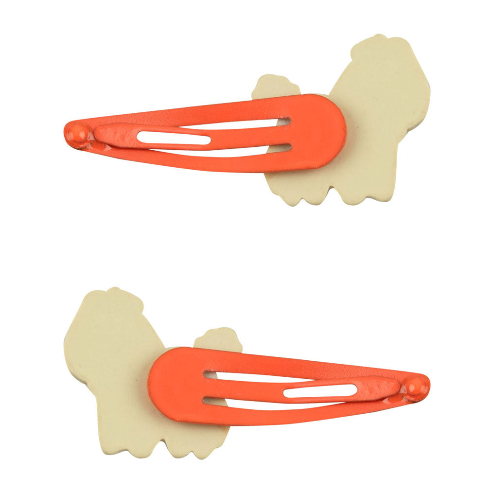 Tiny Cottons Brown Poodle Hair Clips Set