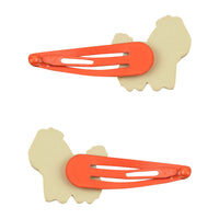 Tiny Cottons Brown Poodle Hair Clips Set