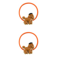 Tiny Cottons Brown Poodle Hair Rubber Set