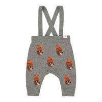 Tiny Cottons Medium Grey Melange Bears Baby Pant