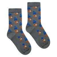 Tiny Cottons Dark Grey Bears Medium Socks