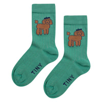 Tiny Cottons Emerald Poodle Medium Socks