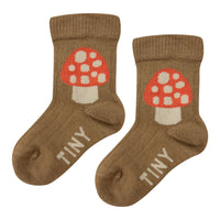 Tiny Cottons Dark Mustard Mushroom Medium Baby Socks