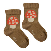 Tiny Cottons Dark Mustard Mushroom Medium Baby Socks