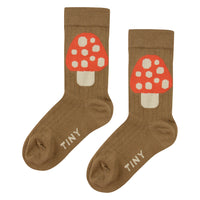 Tiny Cottons Dark Mustard Mushroom Medium Socks