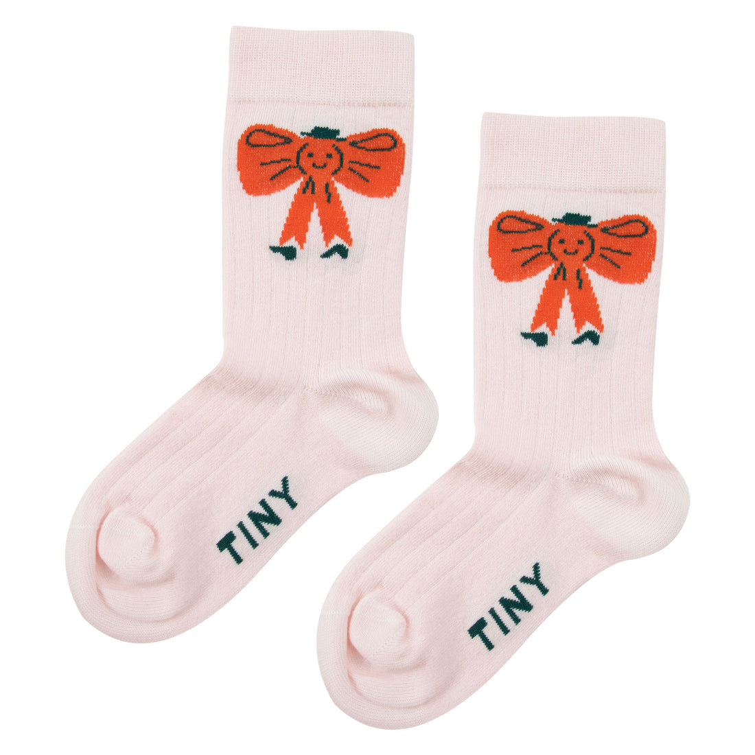 Tiny Cottons Soft Pink Tiny Bow Medium Socks