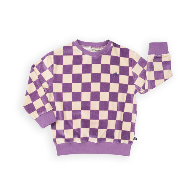 Carlijnq Checkers Velvet Sweatshirt