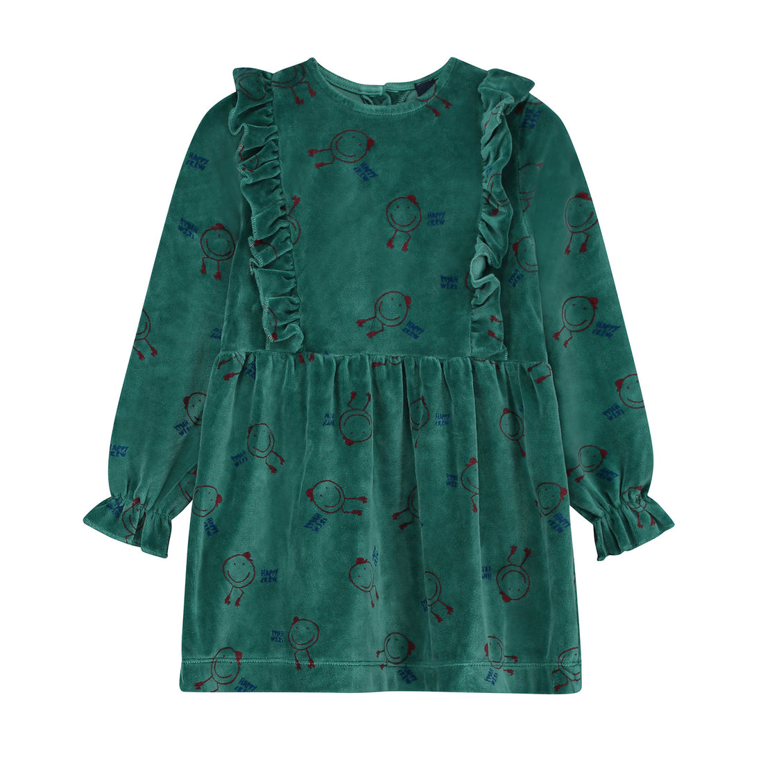 Bonmot Greenlake Frill Happy Crew Dress