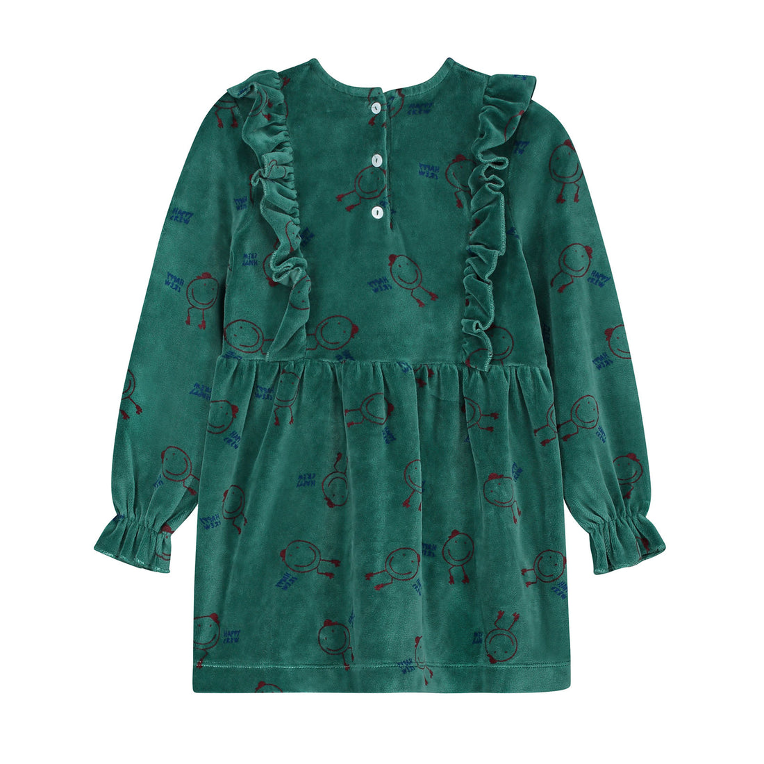 Bonmot Greenlake Frill Happy Crew Dress