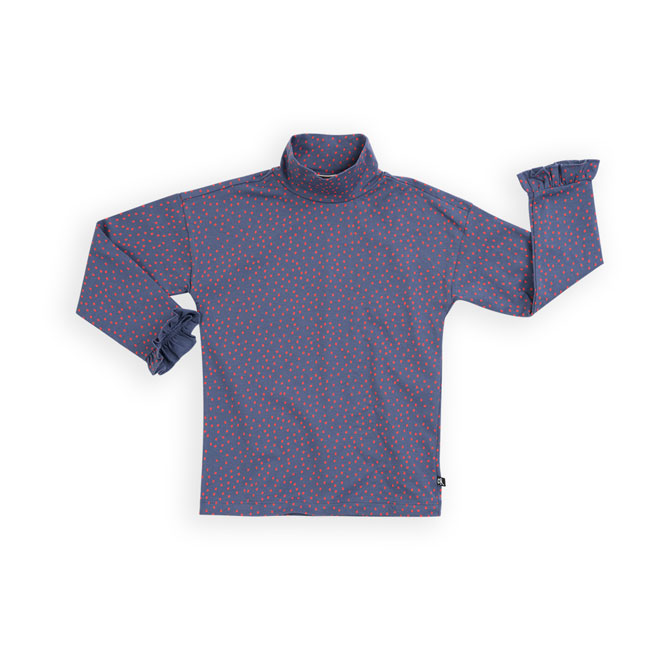Carlijnq Mini Dots Longsleeve Ruffled Turtleneck