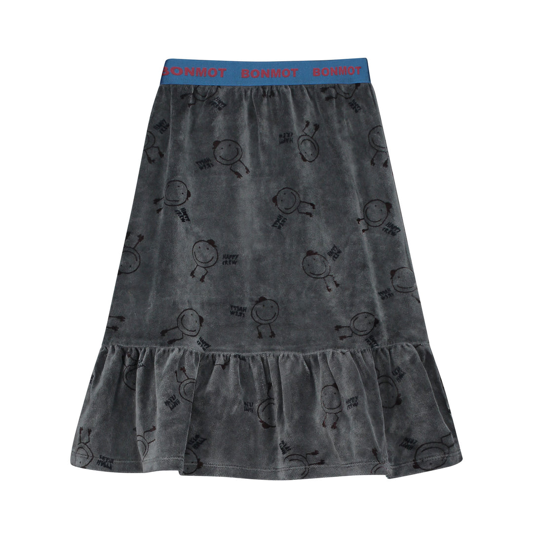Bonmot Good Night Velvet Happy Crew Skirt